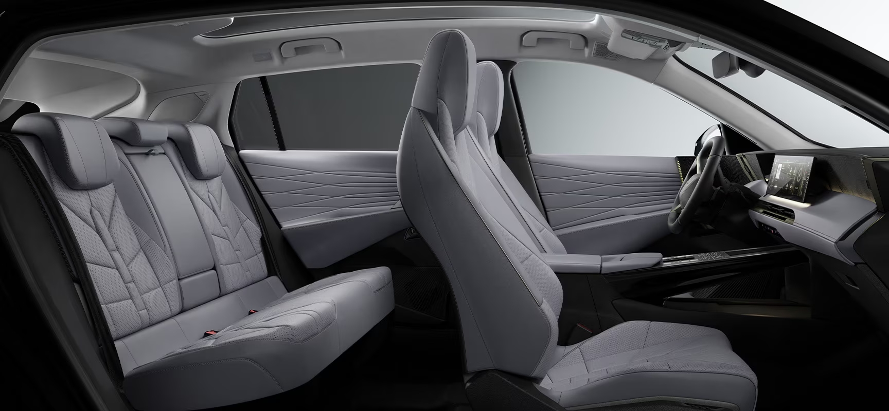 DS N°7 E-Tense intérieur Cuir Nappa sièges et écran DS Iris System 16 pouces