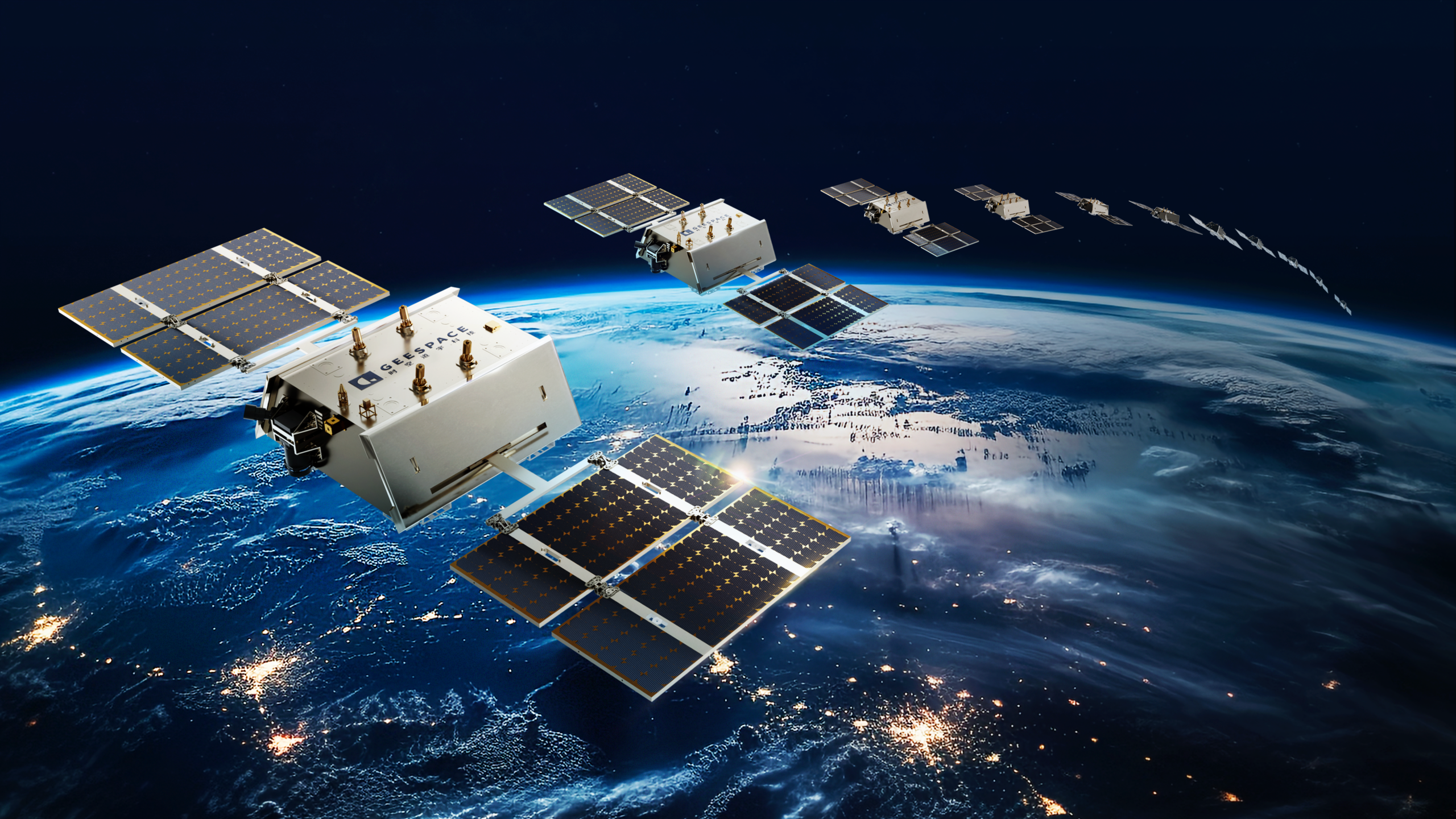 Plusieurs satellites Geespace en orbite autour de la Terre pour le réseau GEESATCOM