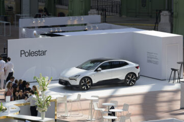 Polestar 4 exposée lors de Taste of Paris 2026 au Grand Palais à Paris