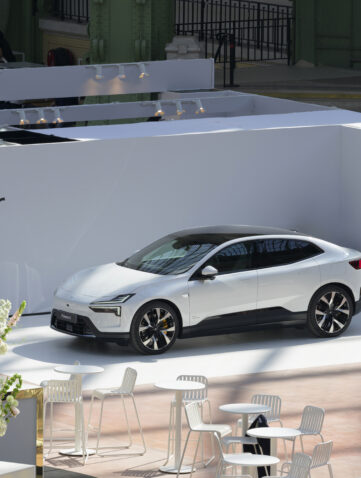 Polestar 4 exposée lors de Taste of Paris 2026 au Grand Palais à Paris