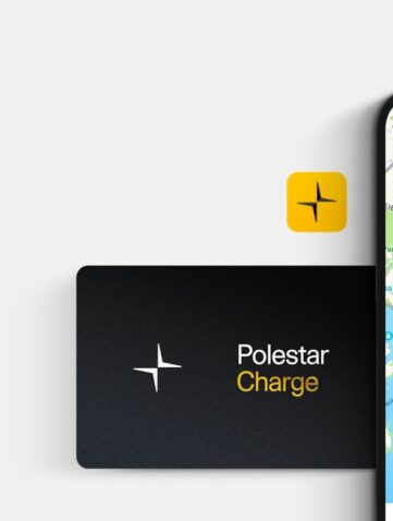 Carte Polestar Charge et application de recharge affichant une carte des bornes
